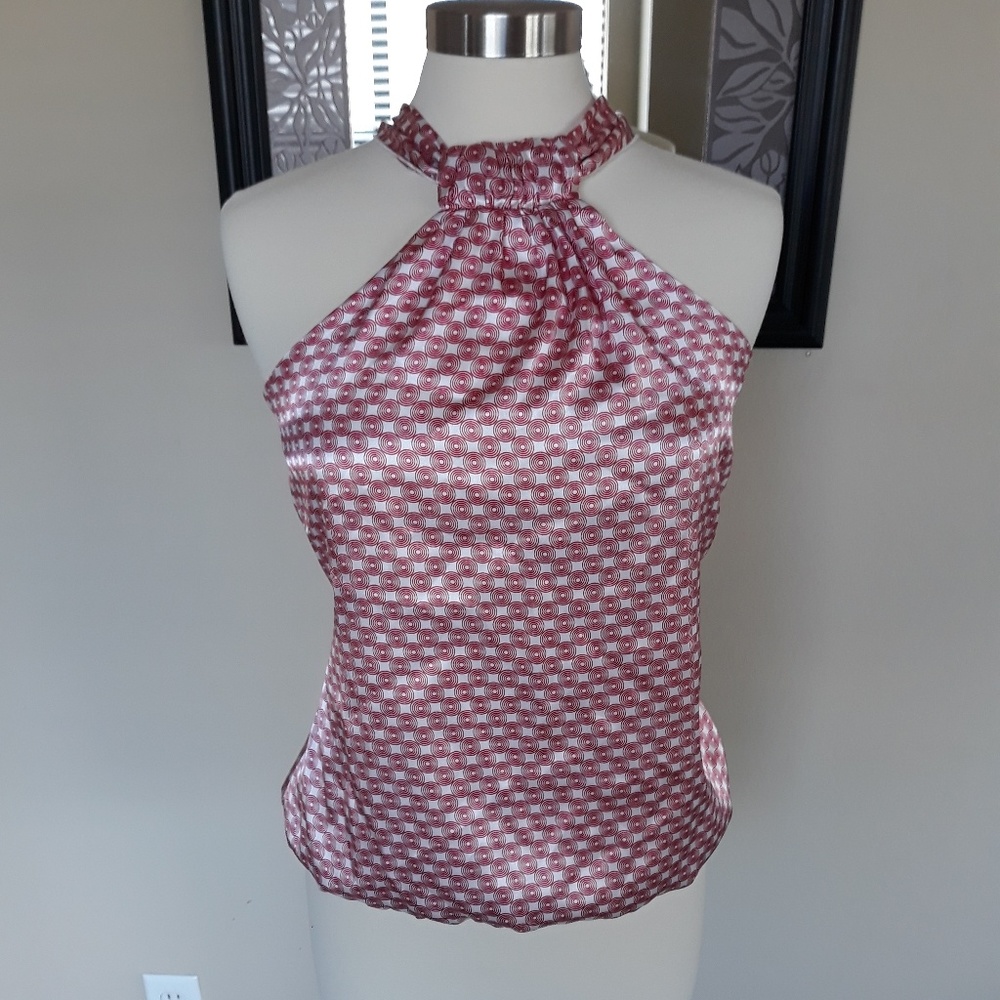 Satin halter top blouse